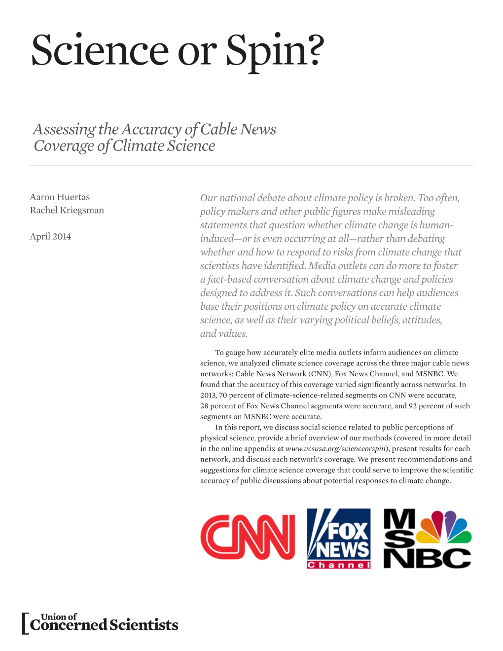 Assessing the Accuracy of Cable News Coverage of Climate Science