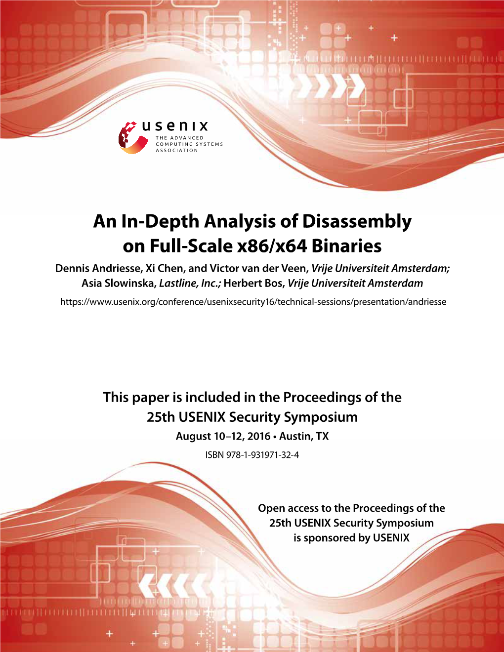 An In-Depth Analysis of Disassembly on Full-Scale X86/X64 Binaries