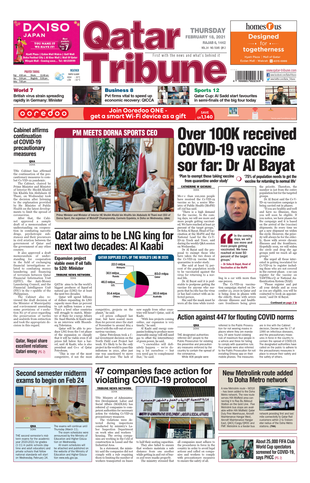 Over 100K Received COVID-19 Vaccine Sor Far: Dr Al Bayat