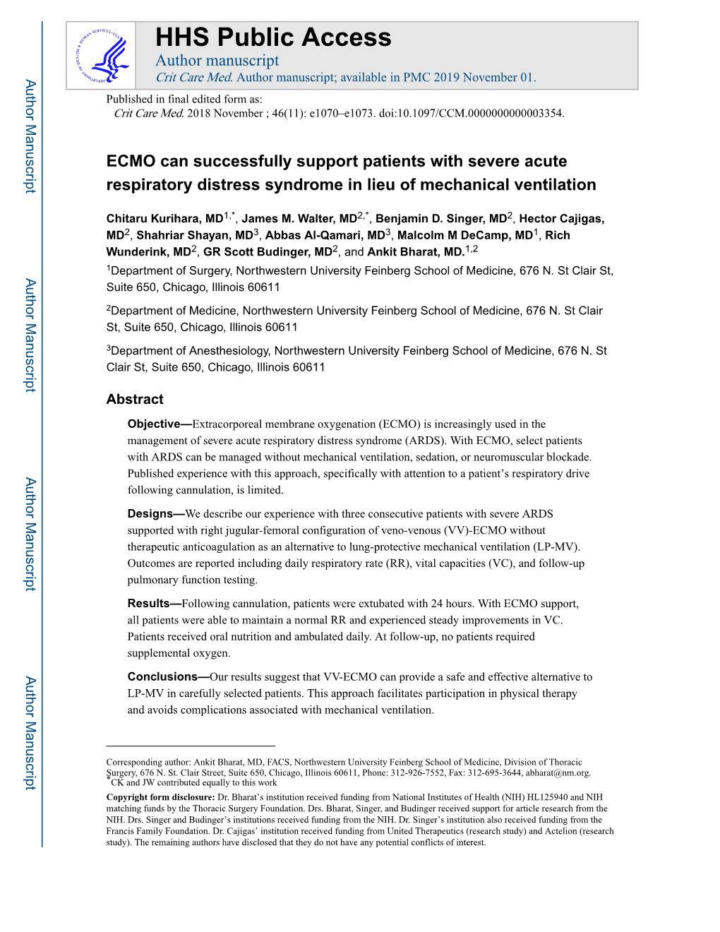 ECMO Can Successfully Support Patients with Severe Acute Respiratory Distress Syndrome in Lieu of Mechanical Ventilation