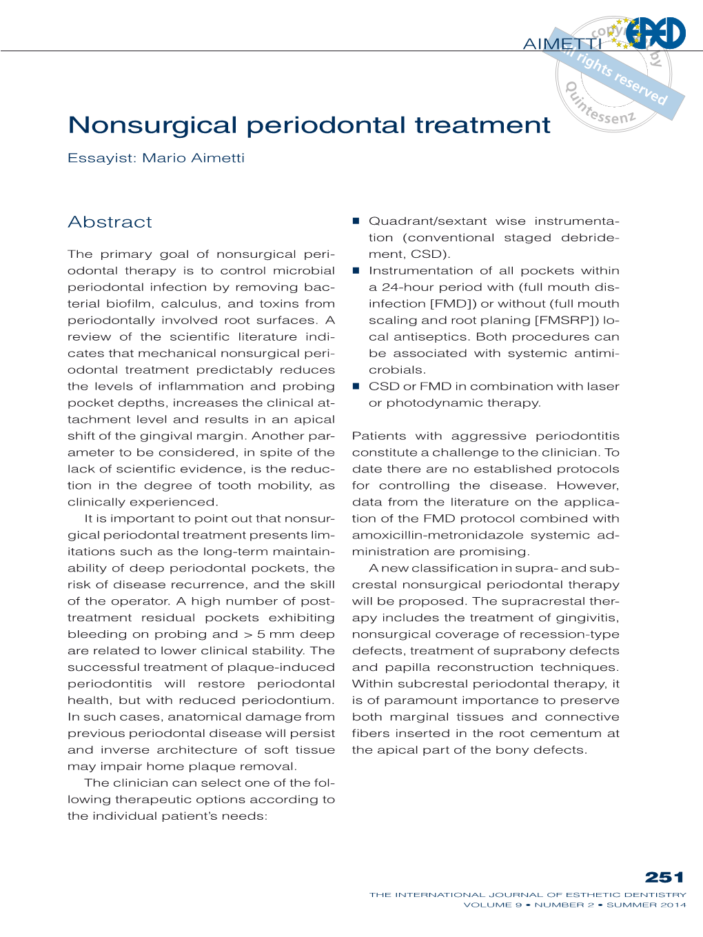 Nonsurgical Treatment