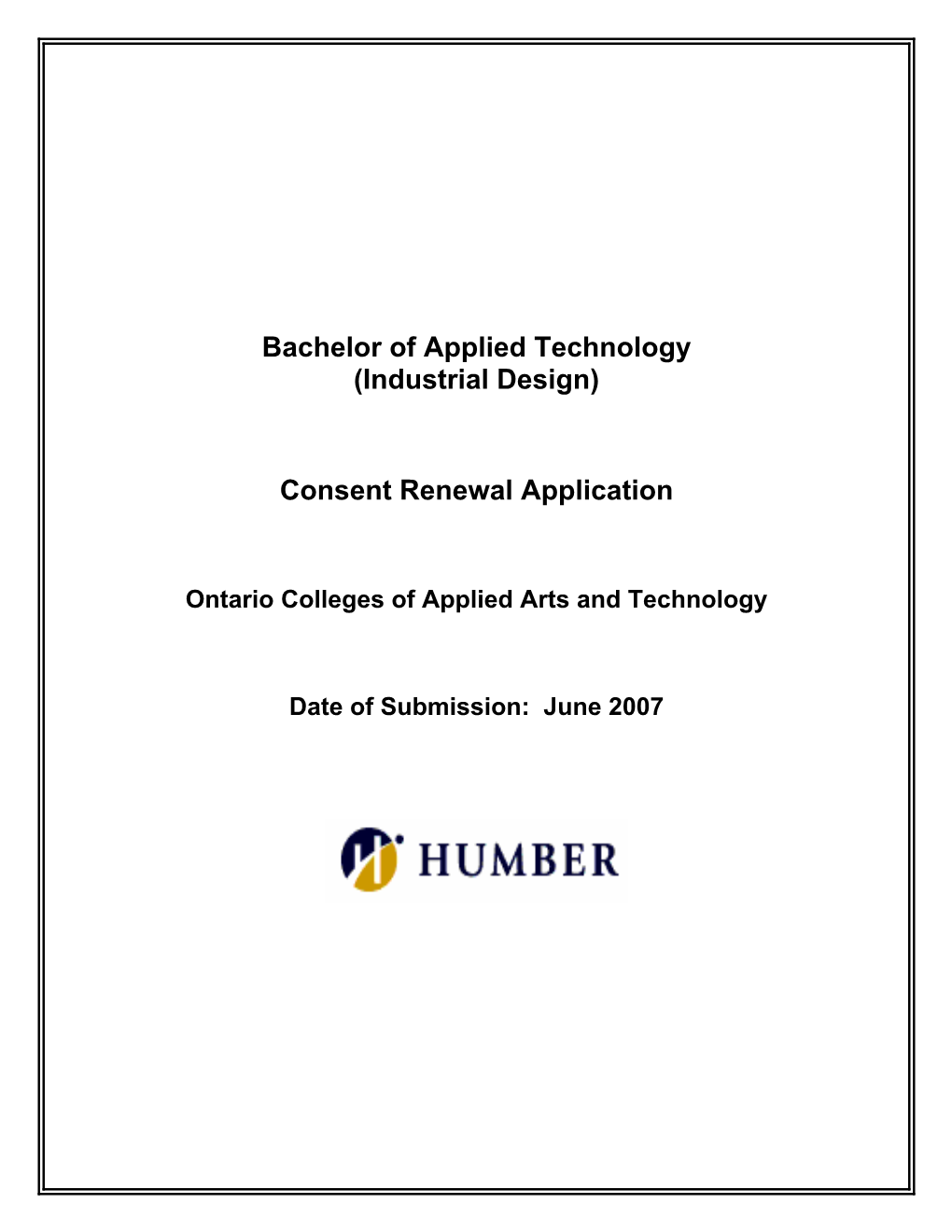 (Industrial Design) Consent Renewal Application