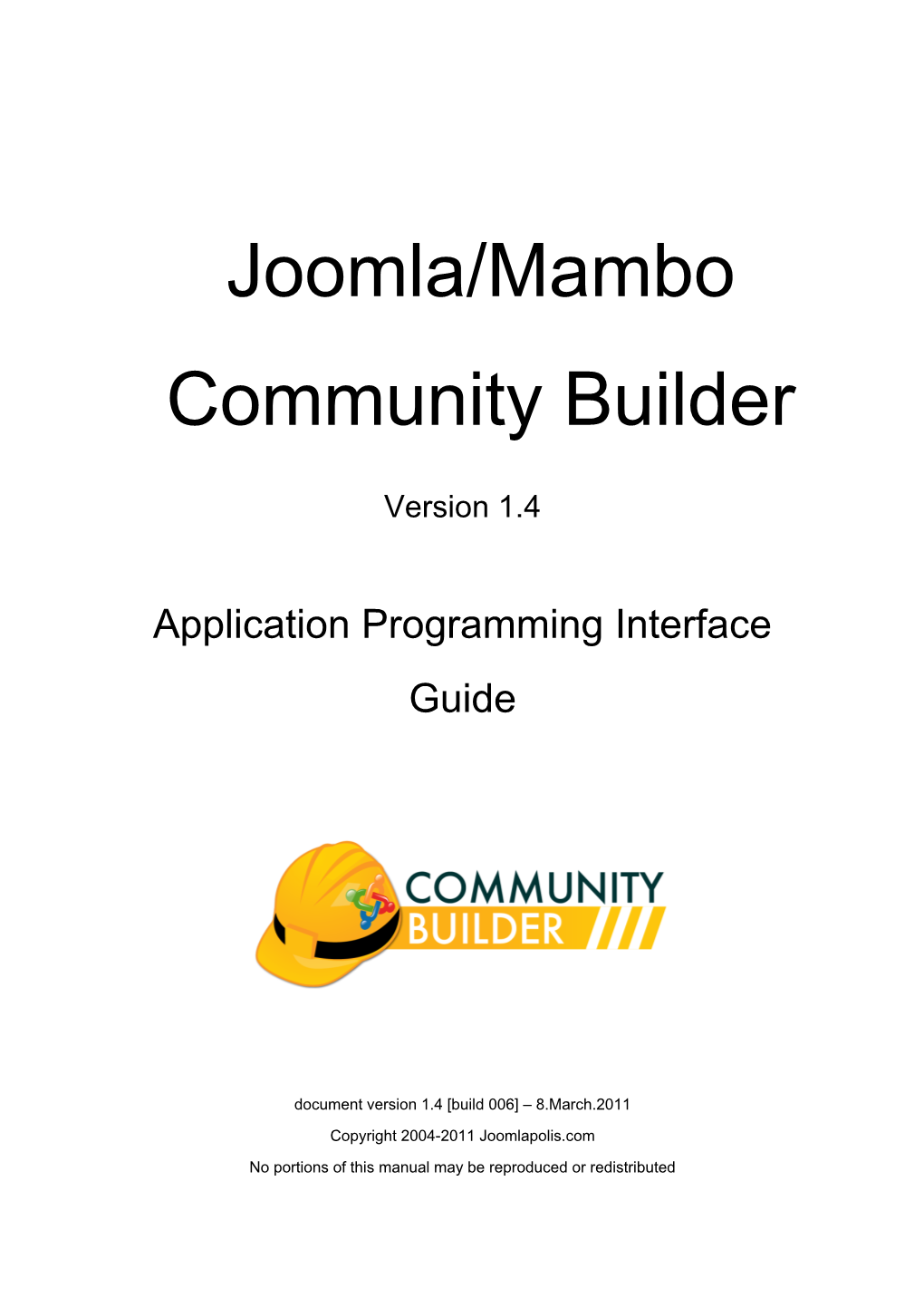 Joomla/Mambo Community Builder