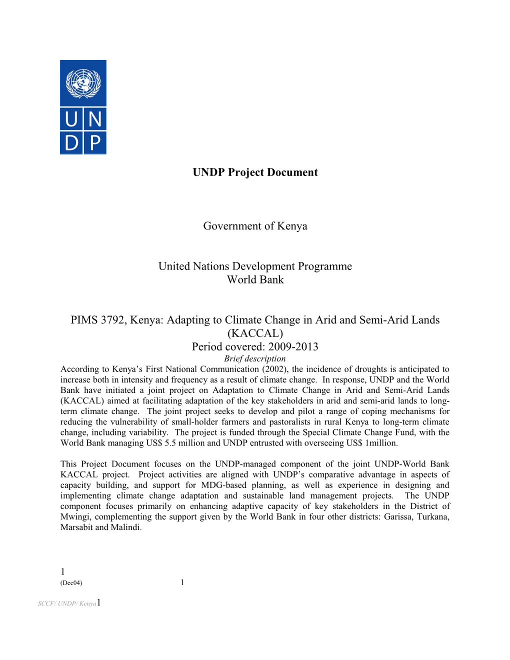 UNDP Project Document