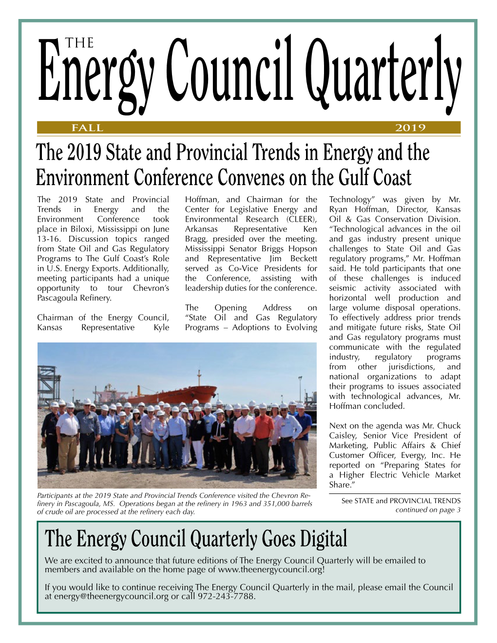 The 2019 State and Provincial Trends in Energy and the Environment
