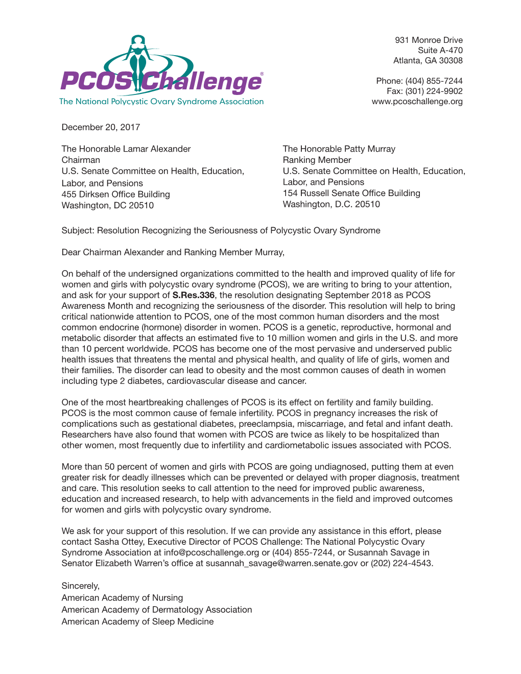 S.Res.336, the Resolution Designating September 2018 As PCOS Awareness Month and Recognizing the Seriousness of the Disorder