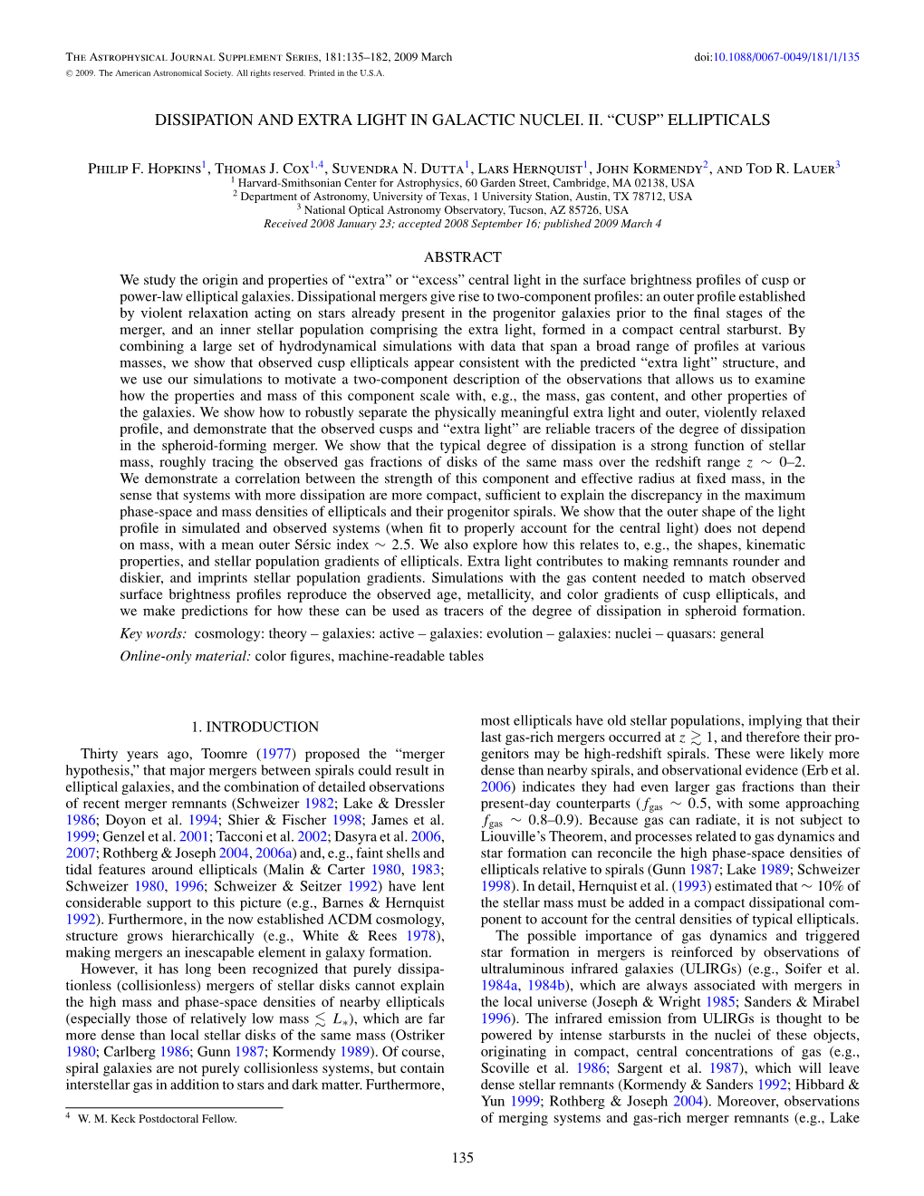 Dissipation and Extra Light in Galactic Nuclei. Ii. “Cusp” Ellipticals