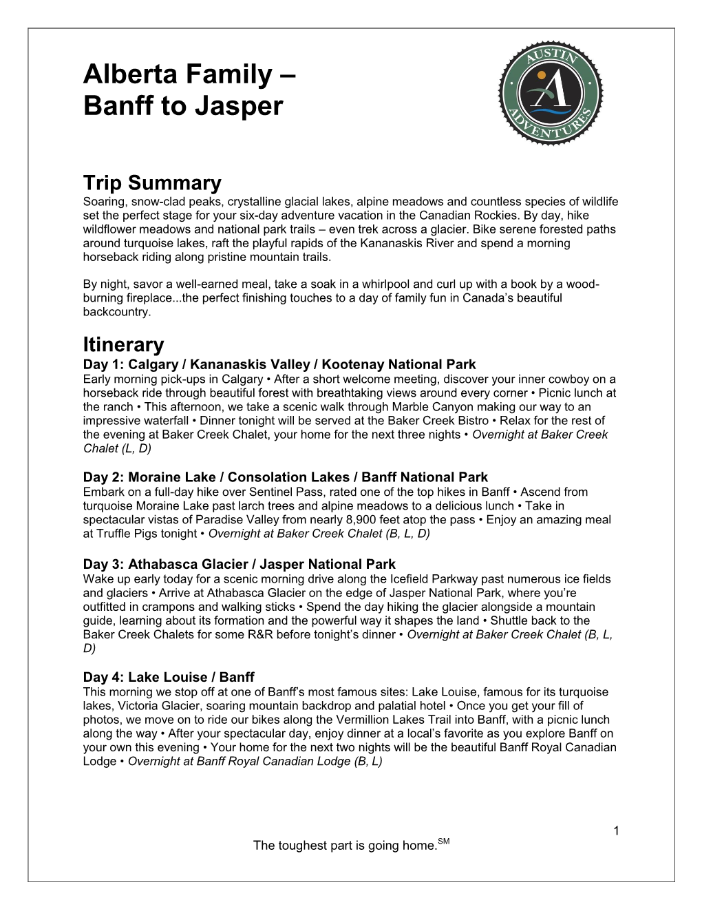 Banff to Jasper