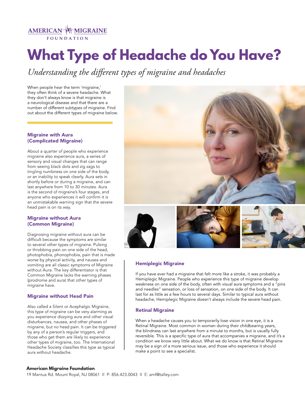 What Type of Headache Do You Have? Understanding the Different Types of Migraine and Headaches