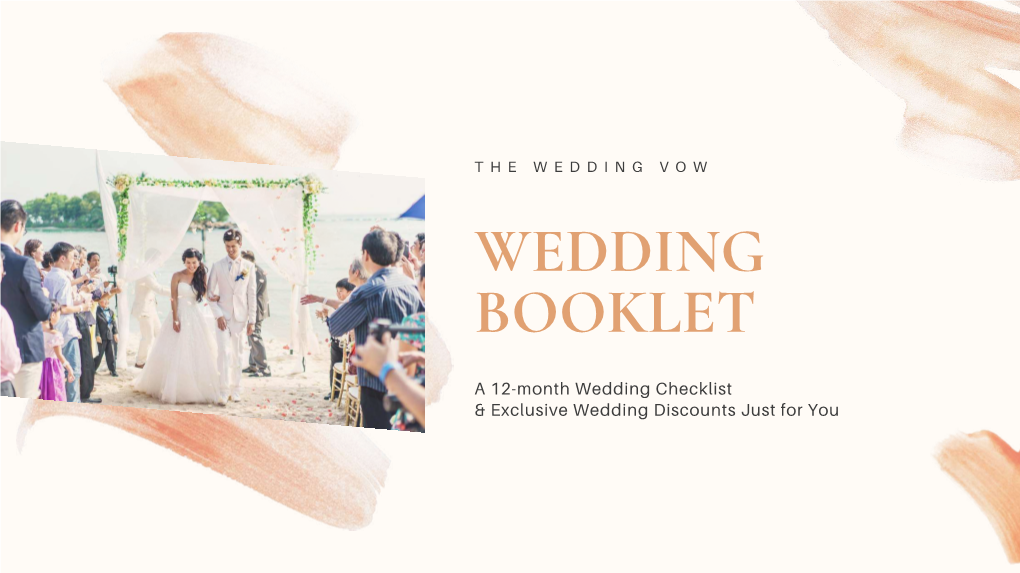 Month Wedding Checklist & Exclusive Wedding Discounts Just For