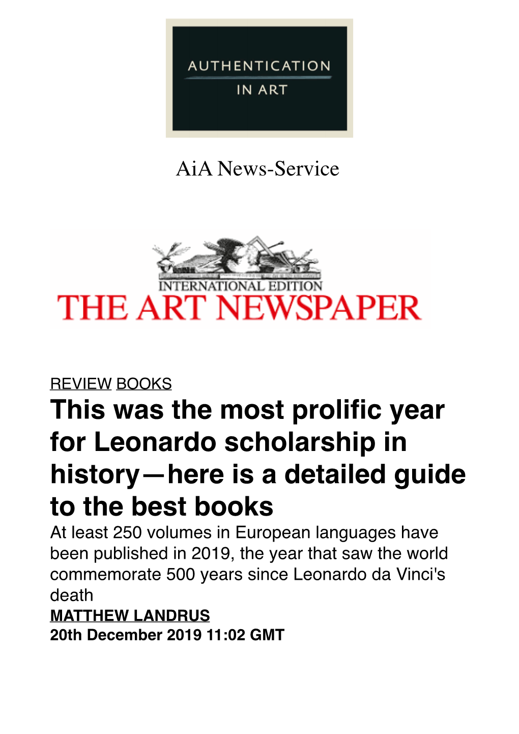 This Was the Most Prolific Year for Leonardo