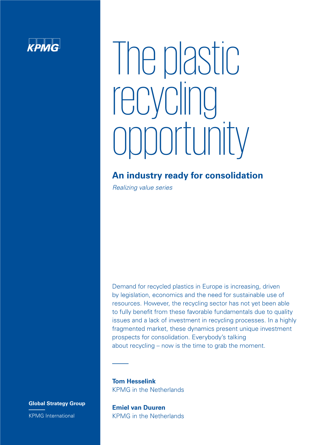 The Plastic Recycling Opportunity
