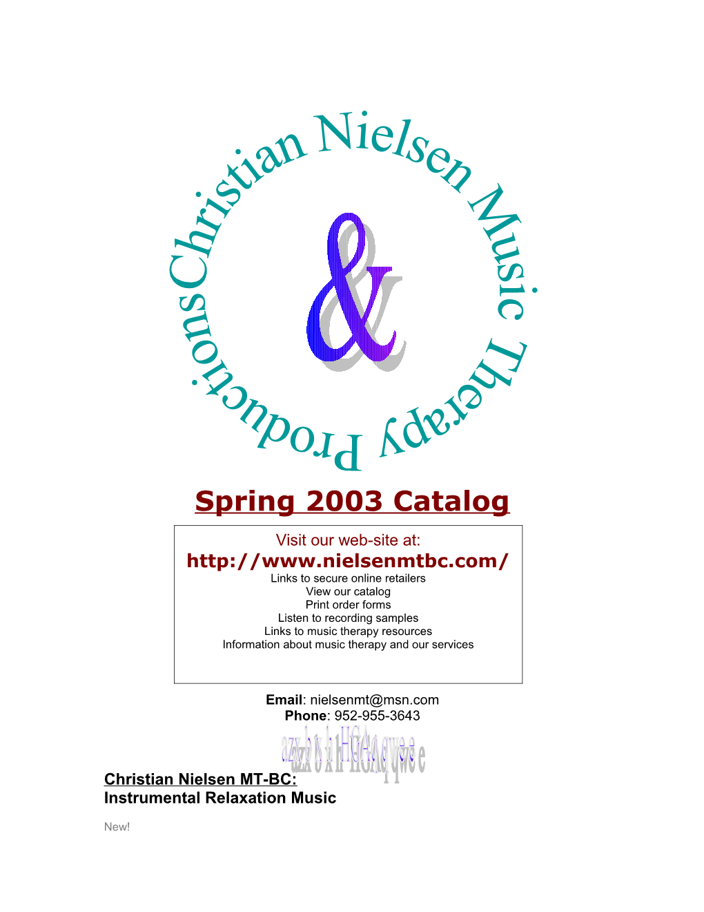 Spring 2003 Catalog