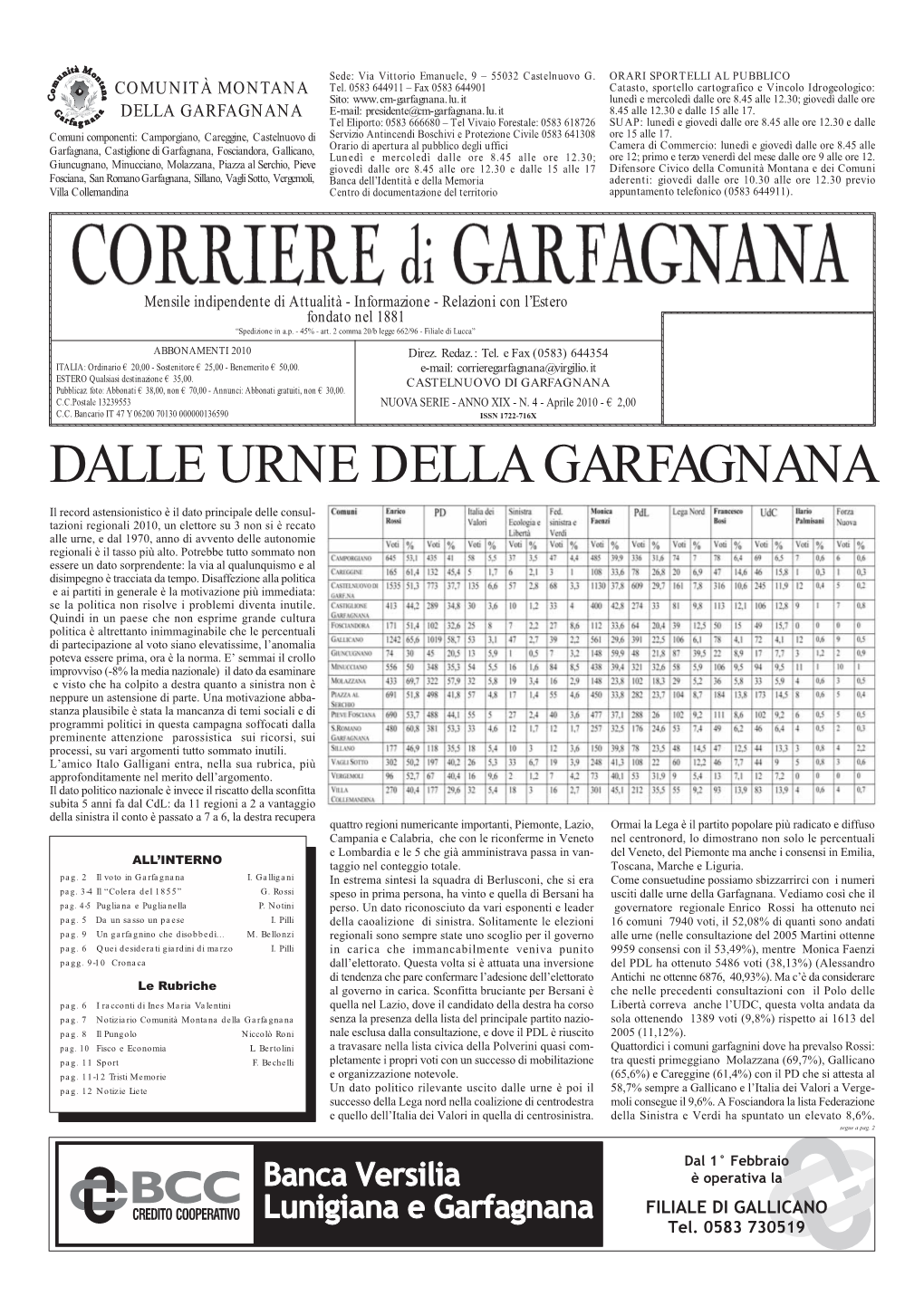 Dalle Urne Della Garfagnana