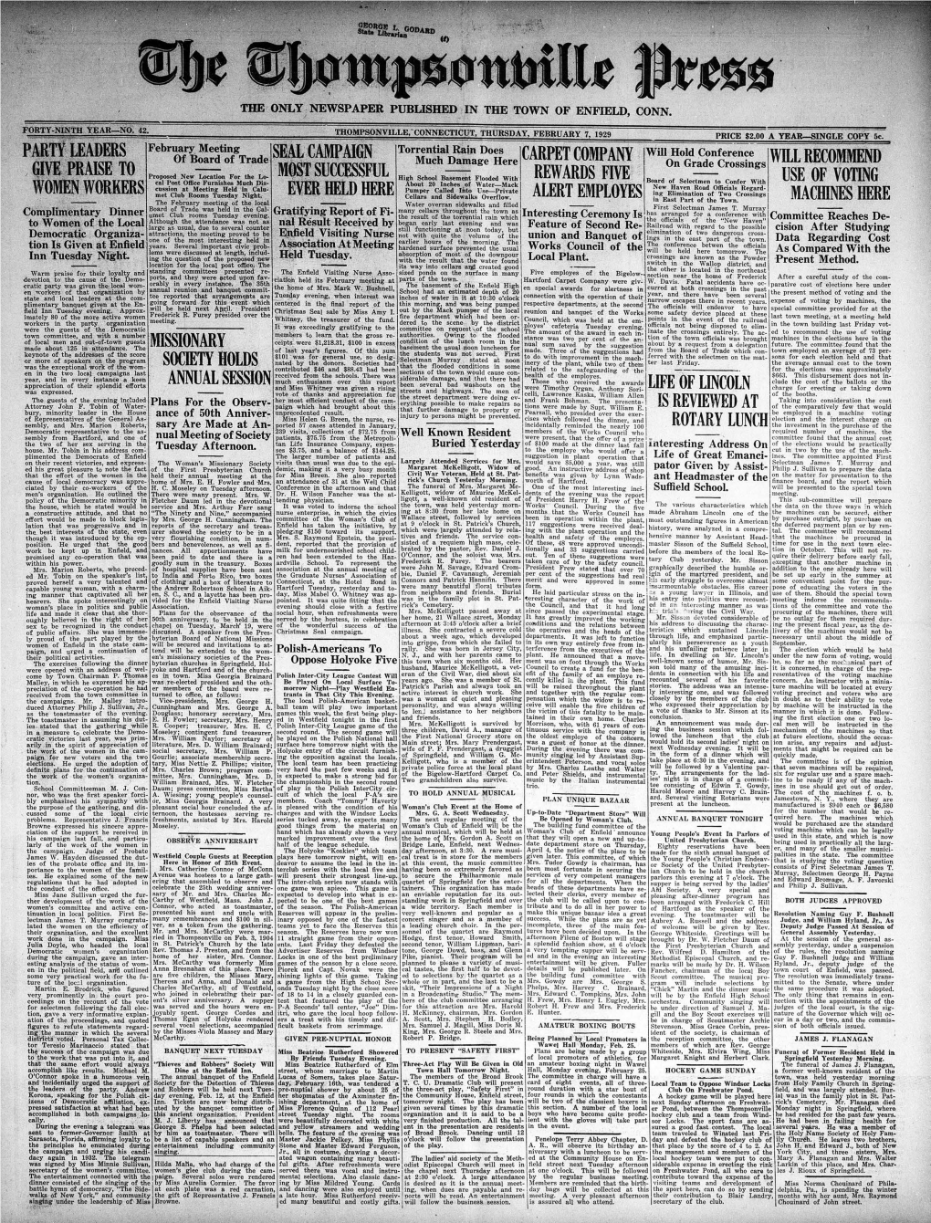 Ever Held Here Missionary Society Holds Annual