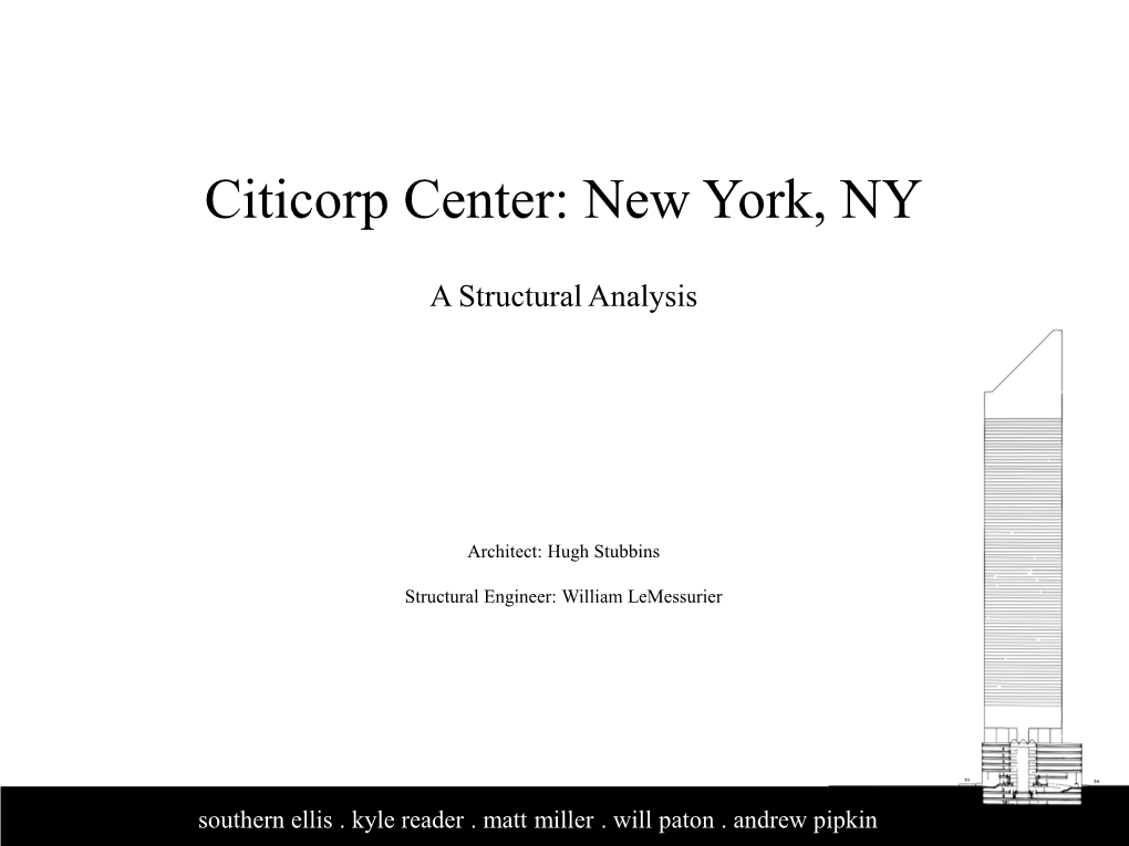 Citicorp Center: New York, NY