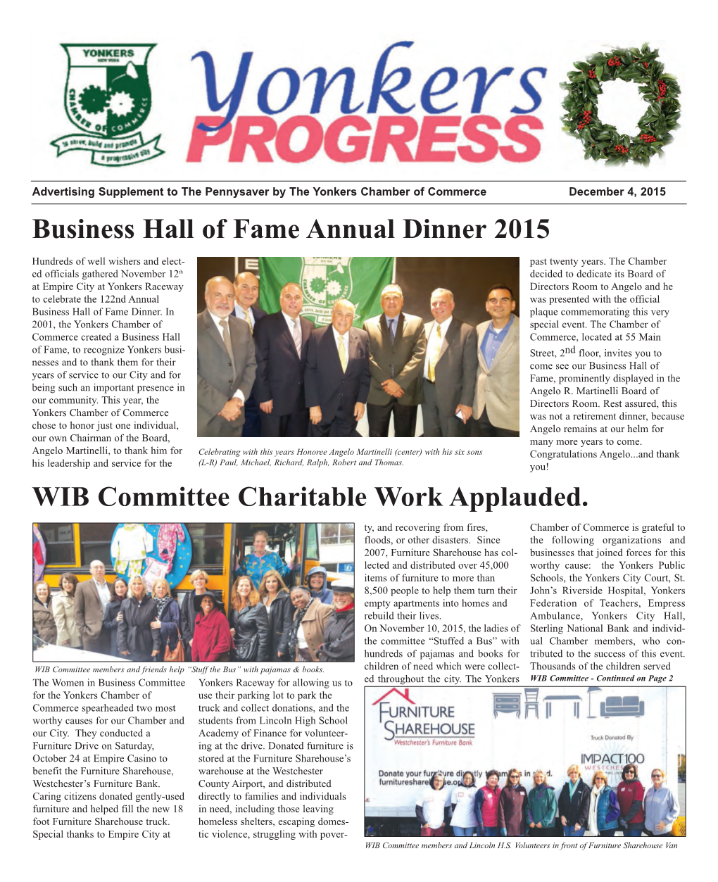 Business Hall of Fame Annual Dinner 2015 WIB Committee Charitable