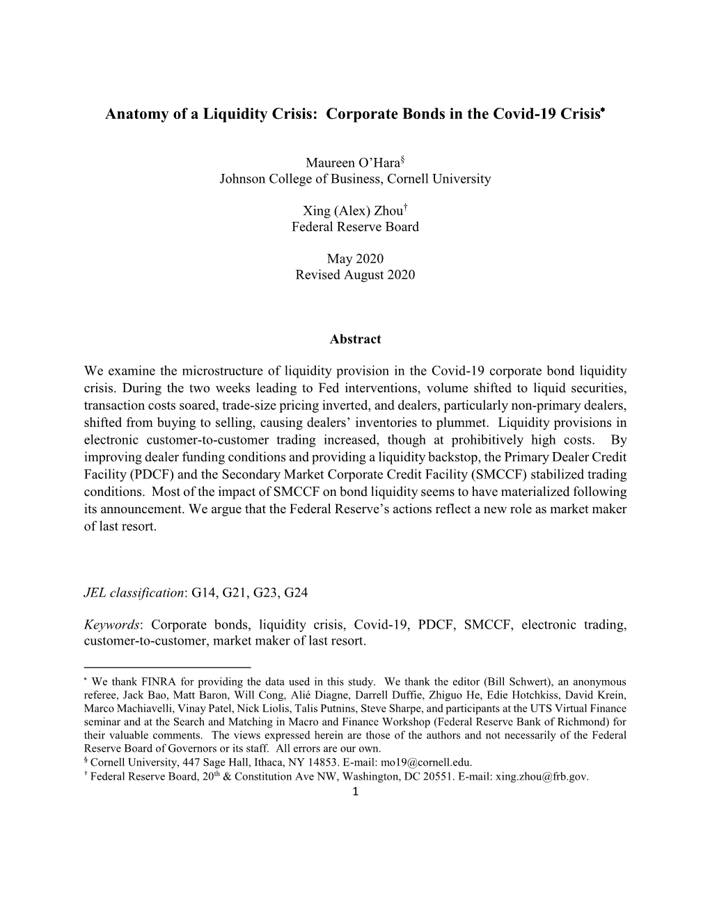 Anatomy of a Liquidity Crisis: Corporate Bonds in the Covid-19 Crisis