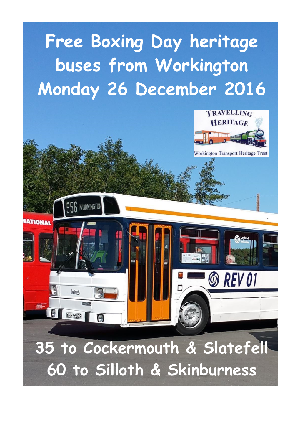Free Boxing Day Heritage Buses from Workington Monday 26 December 2016