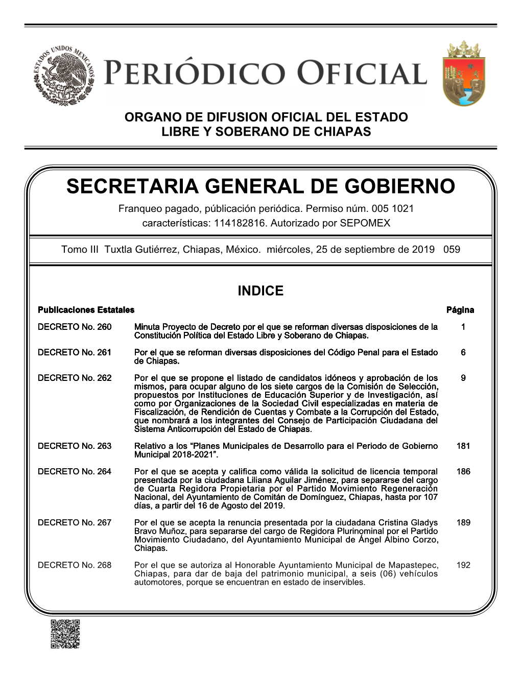 Periódico Oficial 059-Planes Municipales De Desarrollo Para El Periodo De Gobierno Municipal 2018-2021.Pdf
