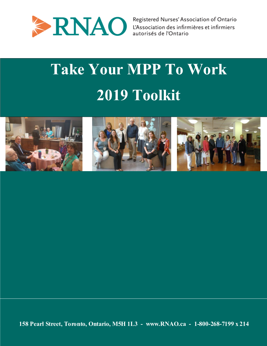 Take Your MPP to Work 2019 Toolkit Includes Templates and Sample Letters to Help Organize Your Visit