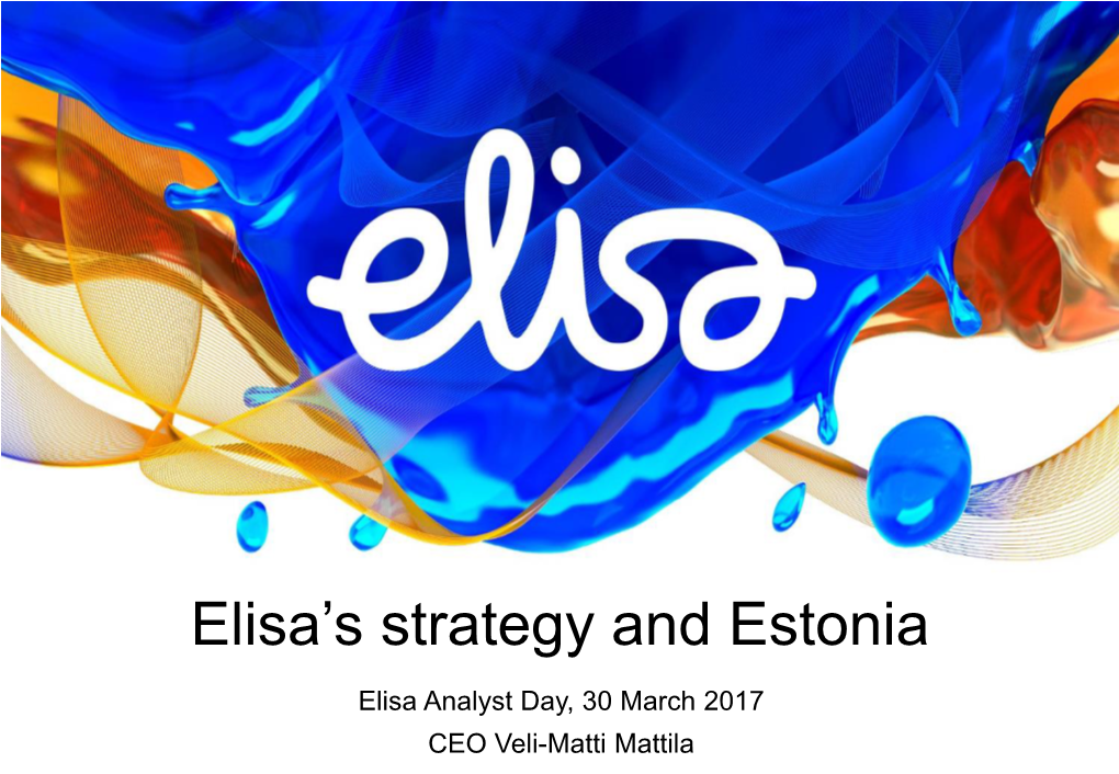 Elisa's Strategy and Estonia