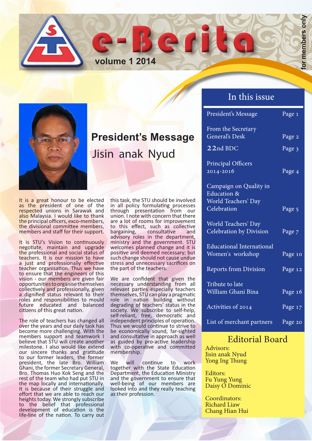 Jisin Anak Nyud Principal Officers 2014-2016 Page 4