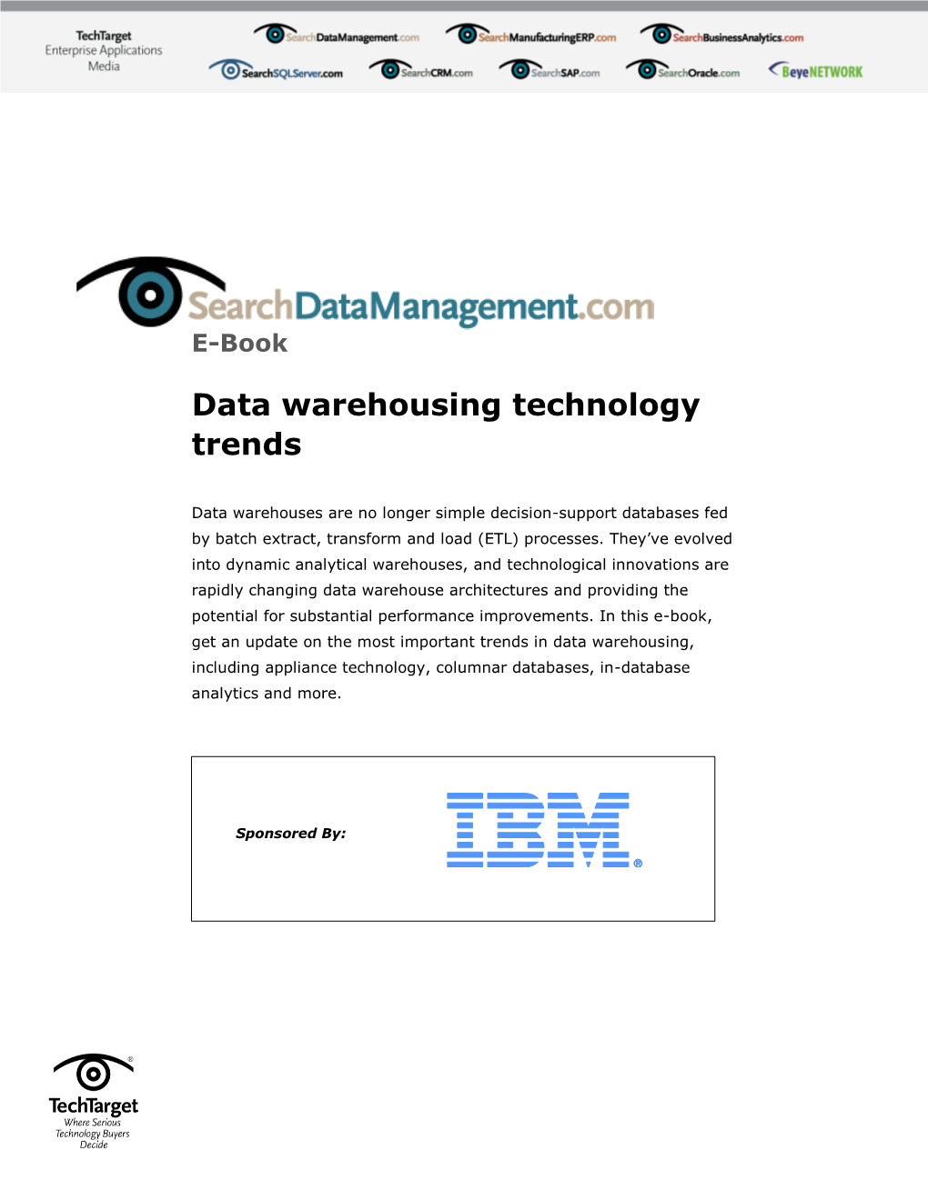 Data Warehousing Technology Trends