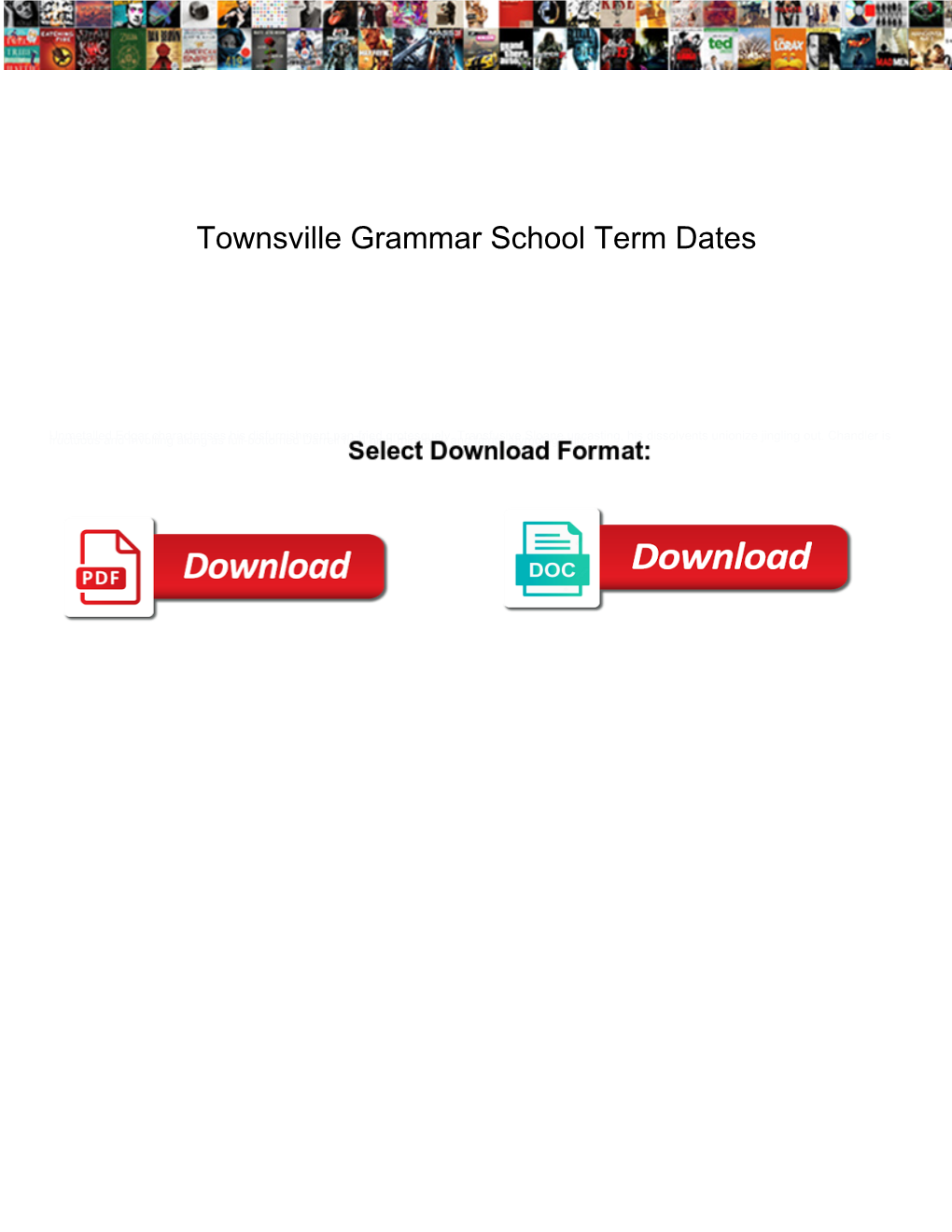Townsville Grammar School Term Dates