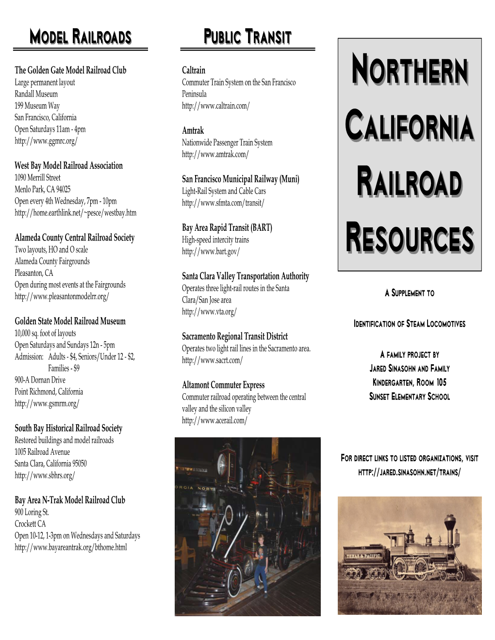 Northern California Railroad Resources