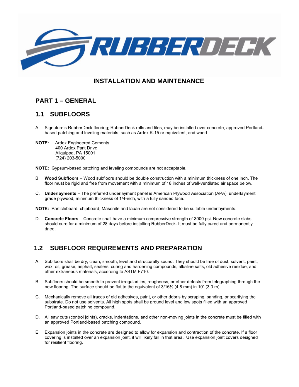 Rubberdeck Rolls and Tiles