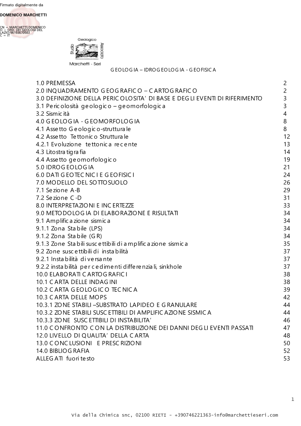 Relazione Geologica Illustrativa