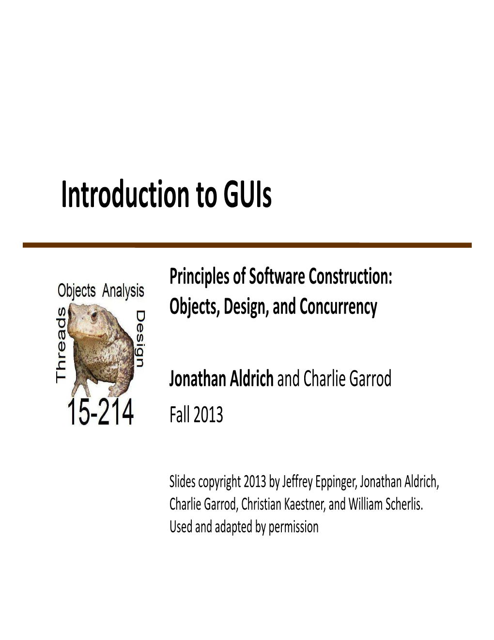 Introduction to Guis
