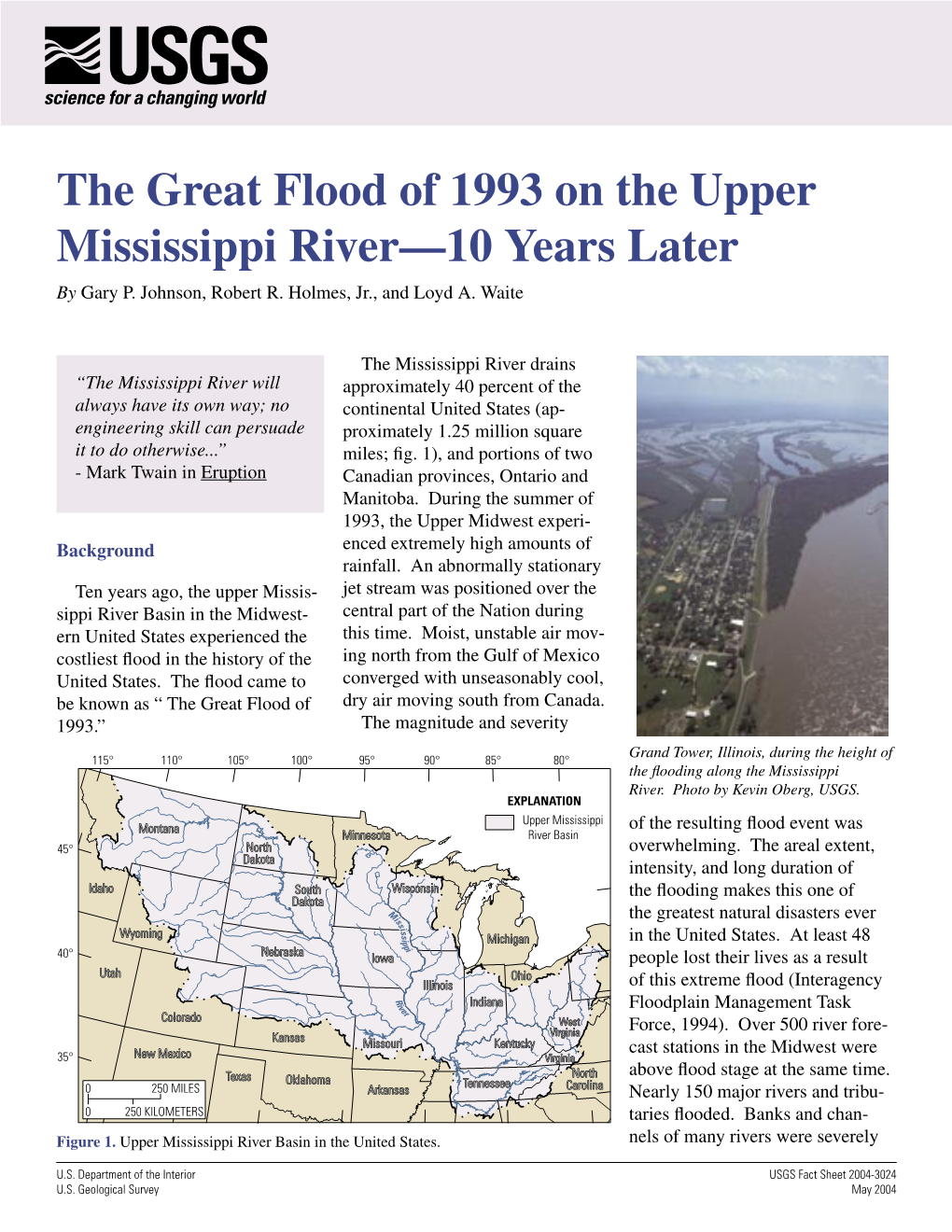 The Great Flood of 1993 on the Upper Mississippi River—10 Years Later by Gary P