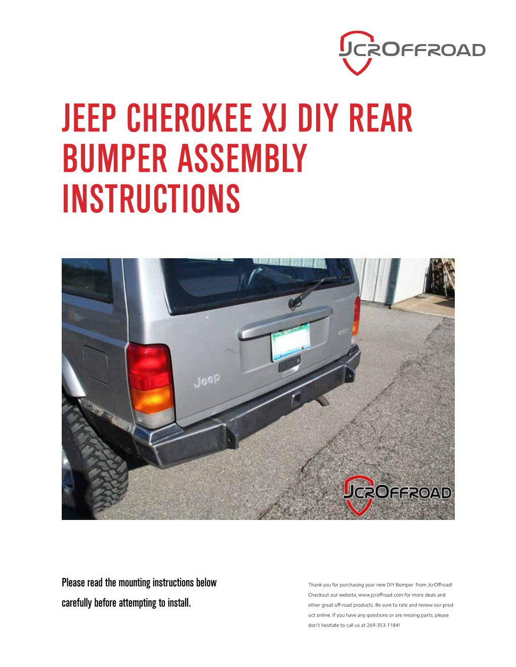 Jeep Cherokee Xj Diy Rear Bumper Assembly Instructions