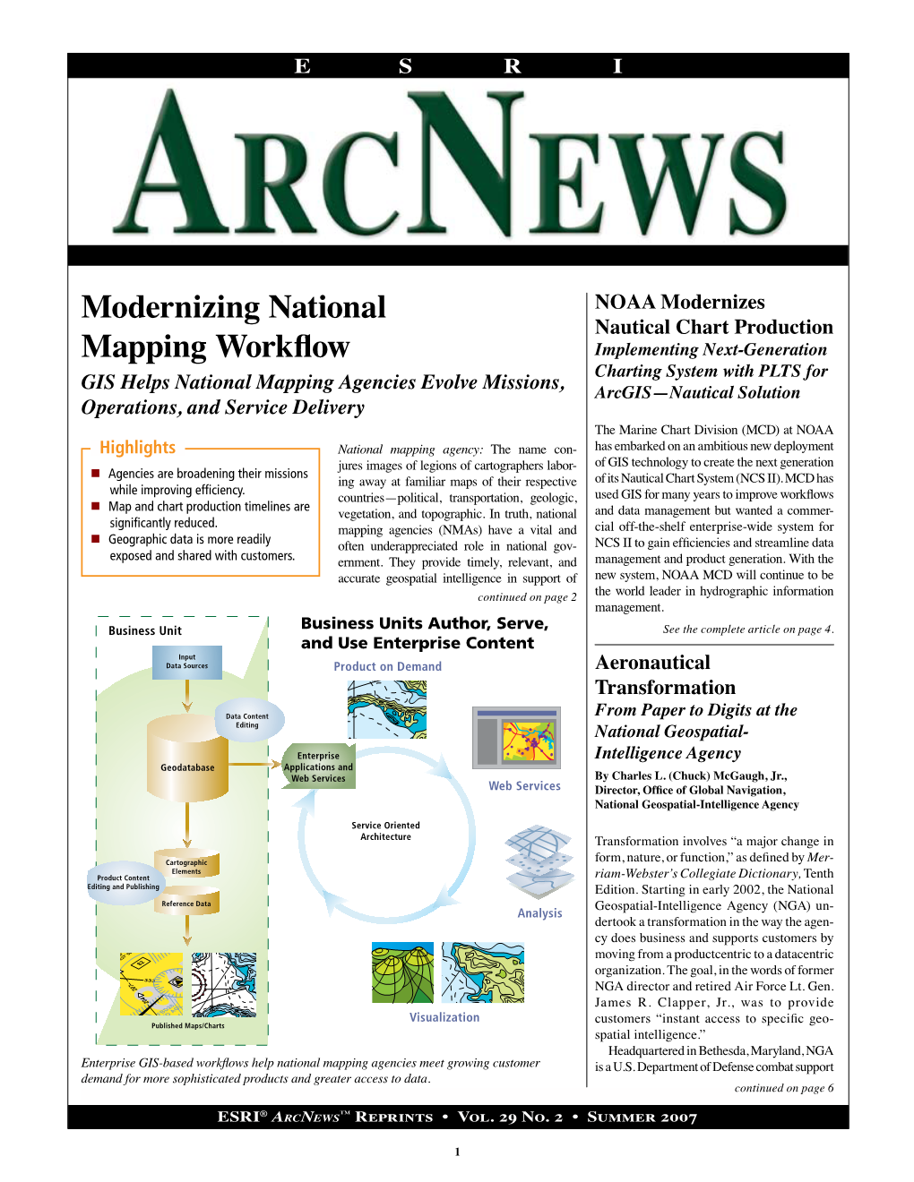 GIS for National Mapping and Cartographic Production Modernizing National Mapping Workflows Air