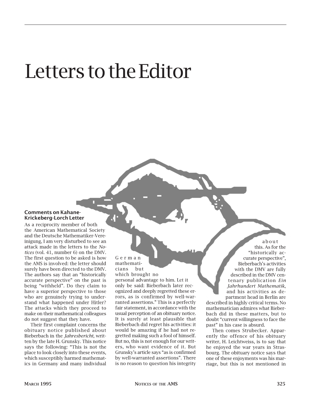 Letters to the Editor, Volume 42, Number 3