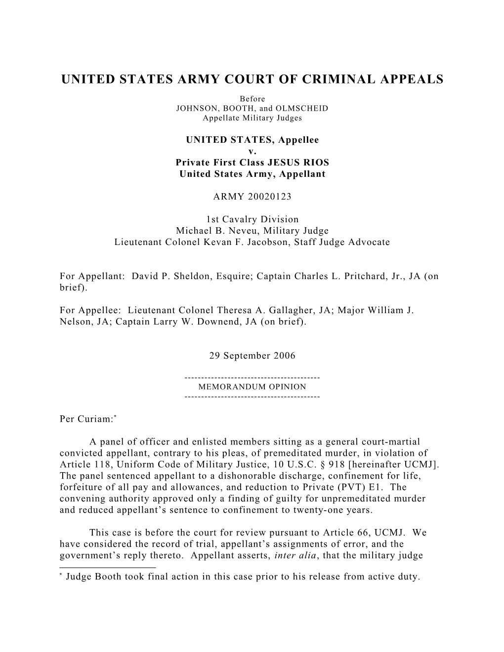 United States Army Court of Criminal Appeals s6