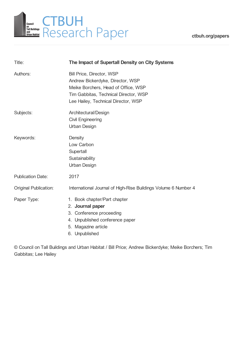 The Impact of Supertall Density on City Systems