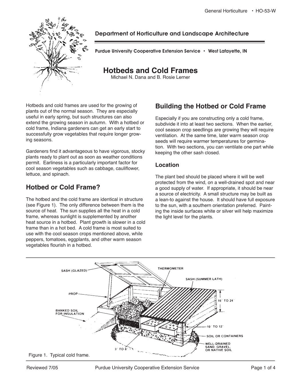 Hotbeds and Cold Frames Michael N