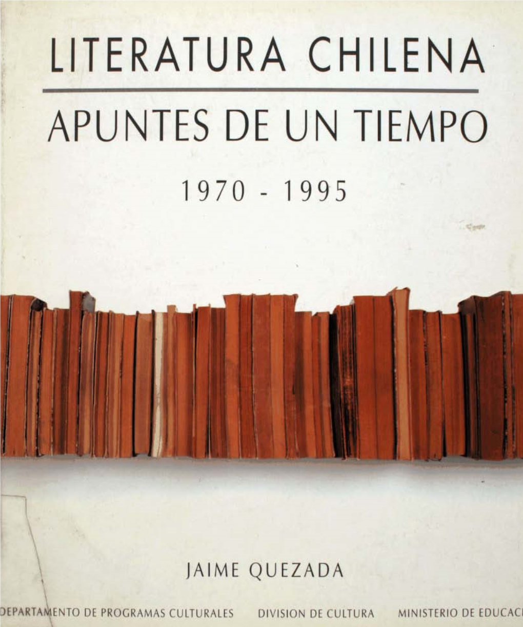 Literatura Chilena Apuntes De Un Tiempo 1970-1995