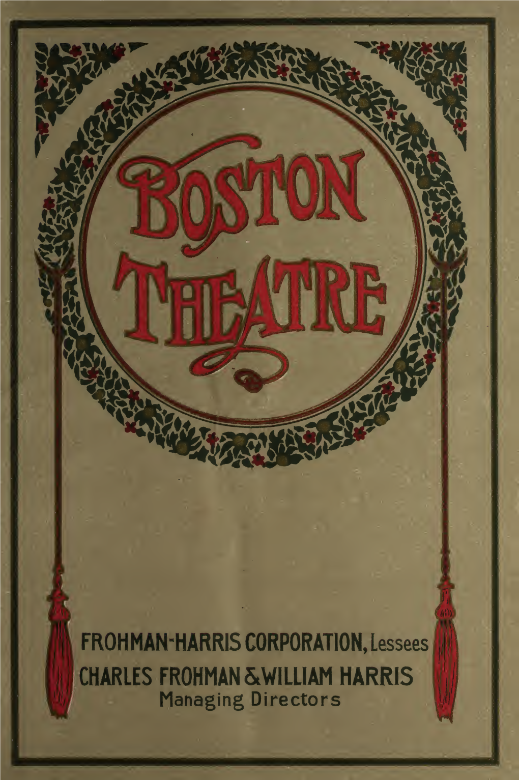 Boston Theatre Ben-Hur Program