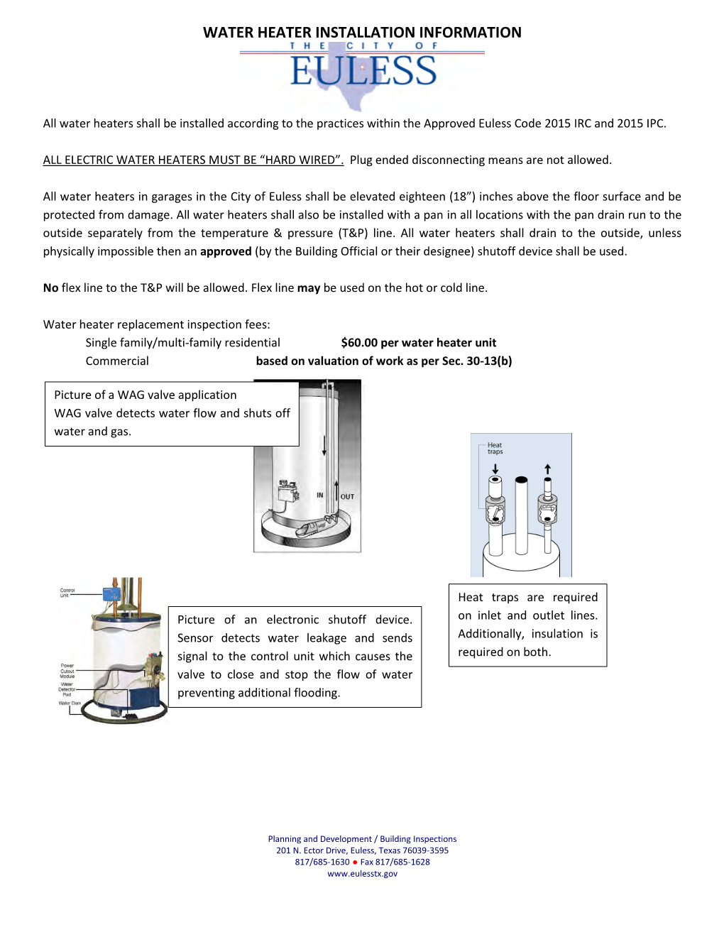 Water Heater Installation Information