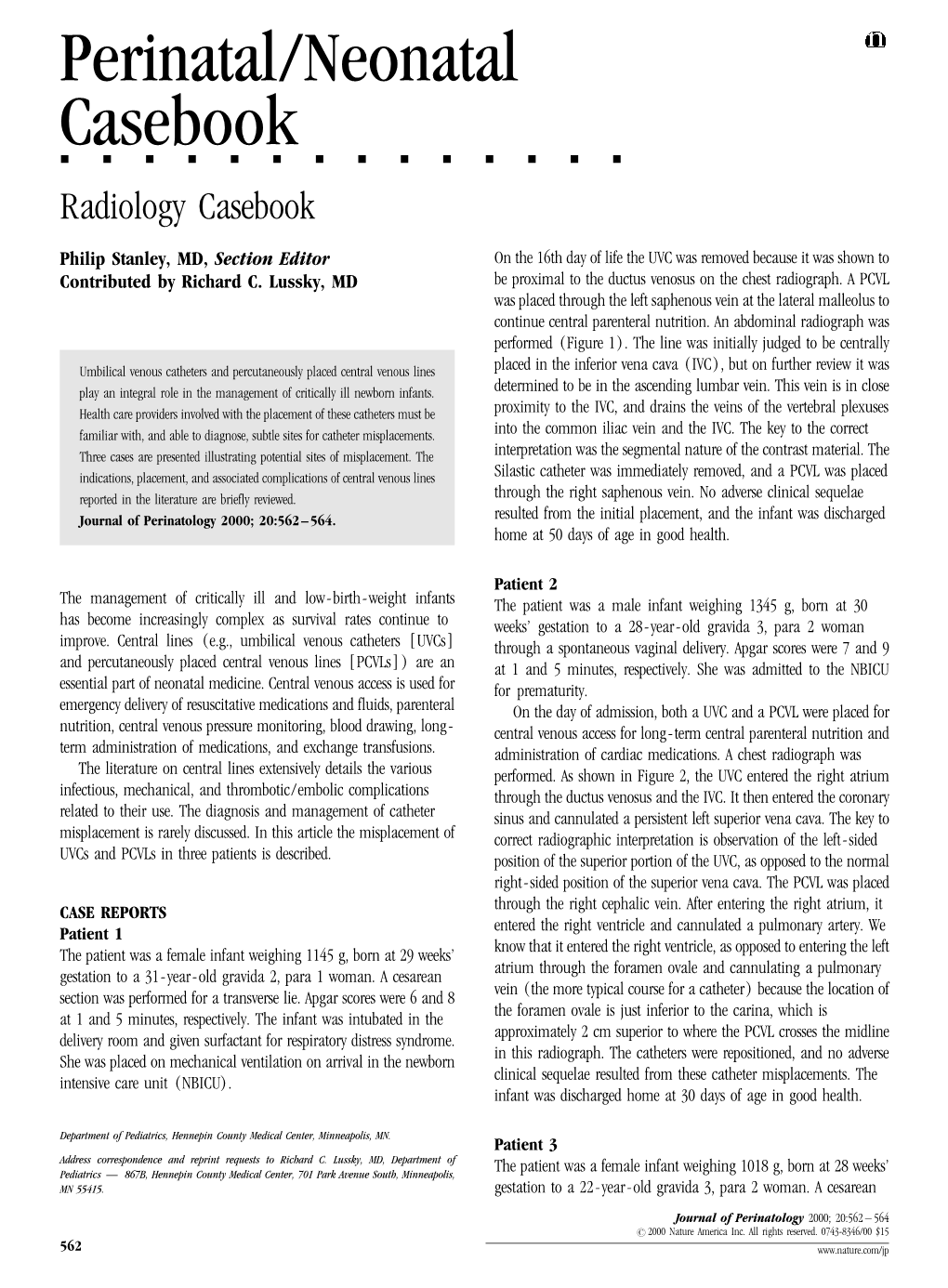 Perinatal/Neonatal Casebook &&&&&&&&&&&&&& Radiology Casebook