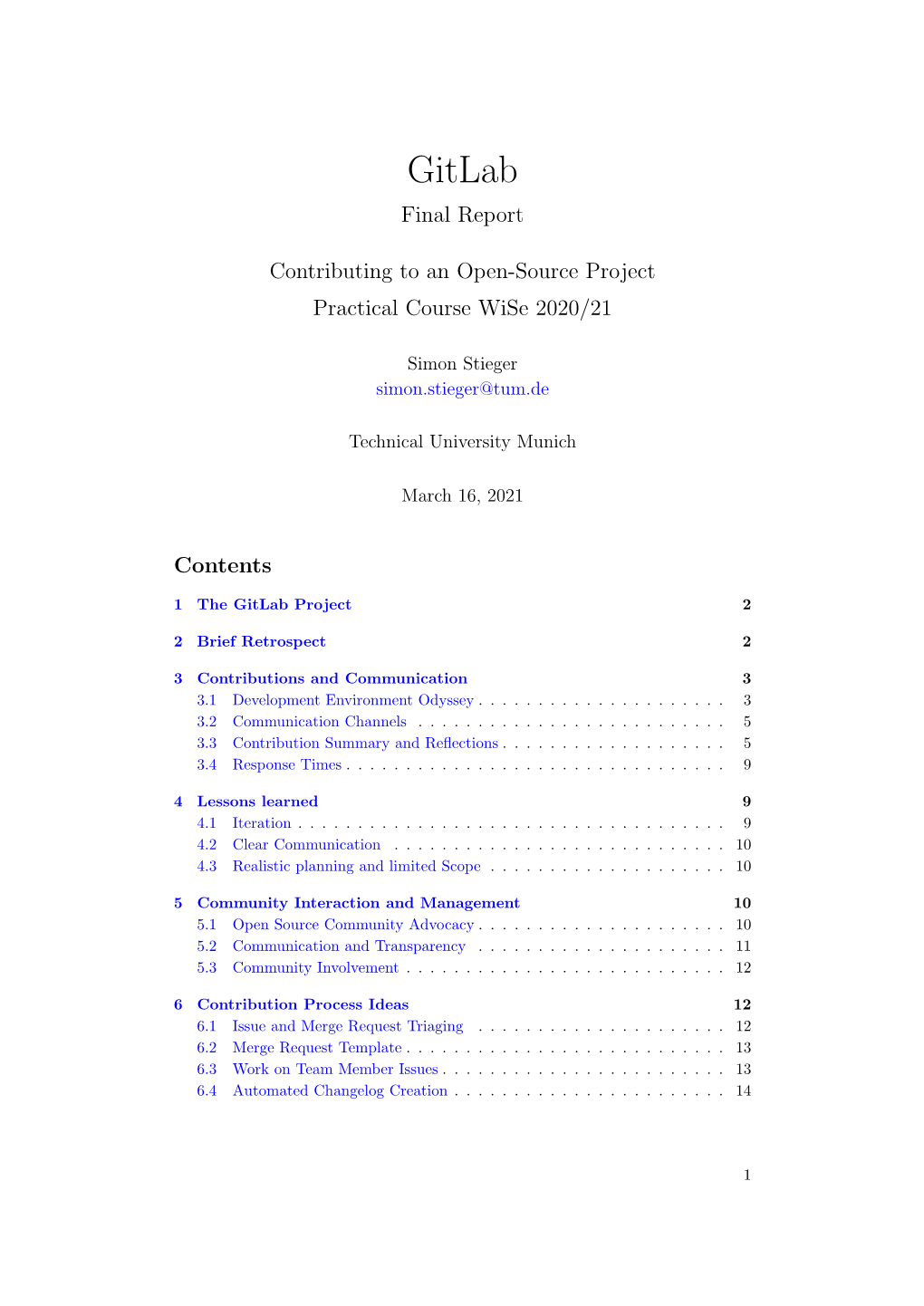 Gitlab Final Report