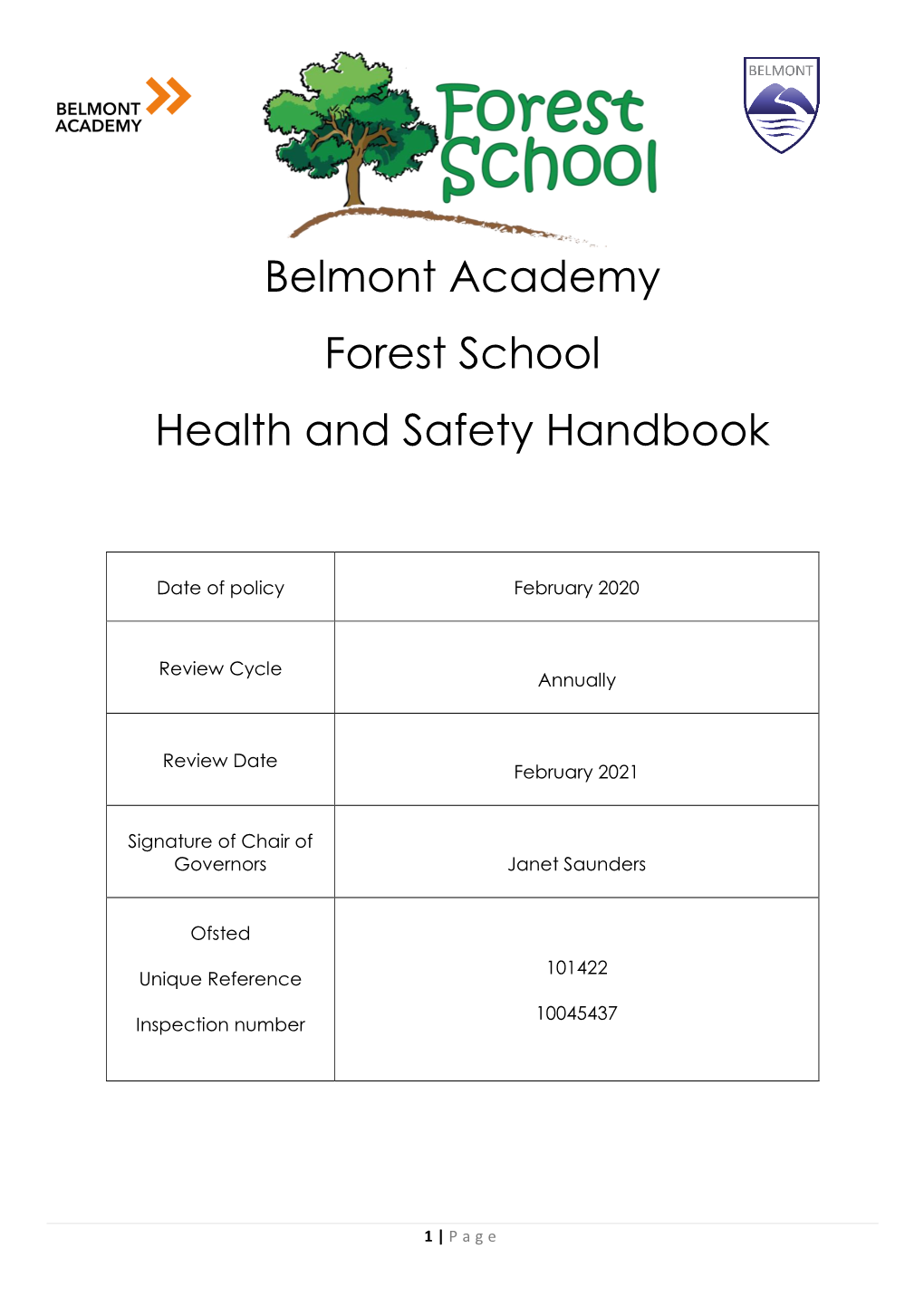 Belmont Academy Forest School Health and Safety Handbook