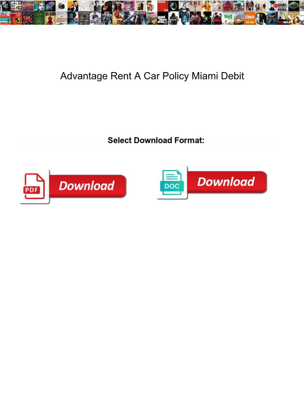 Advantage Rent a Car Policy Miami Debit