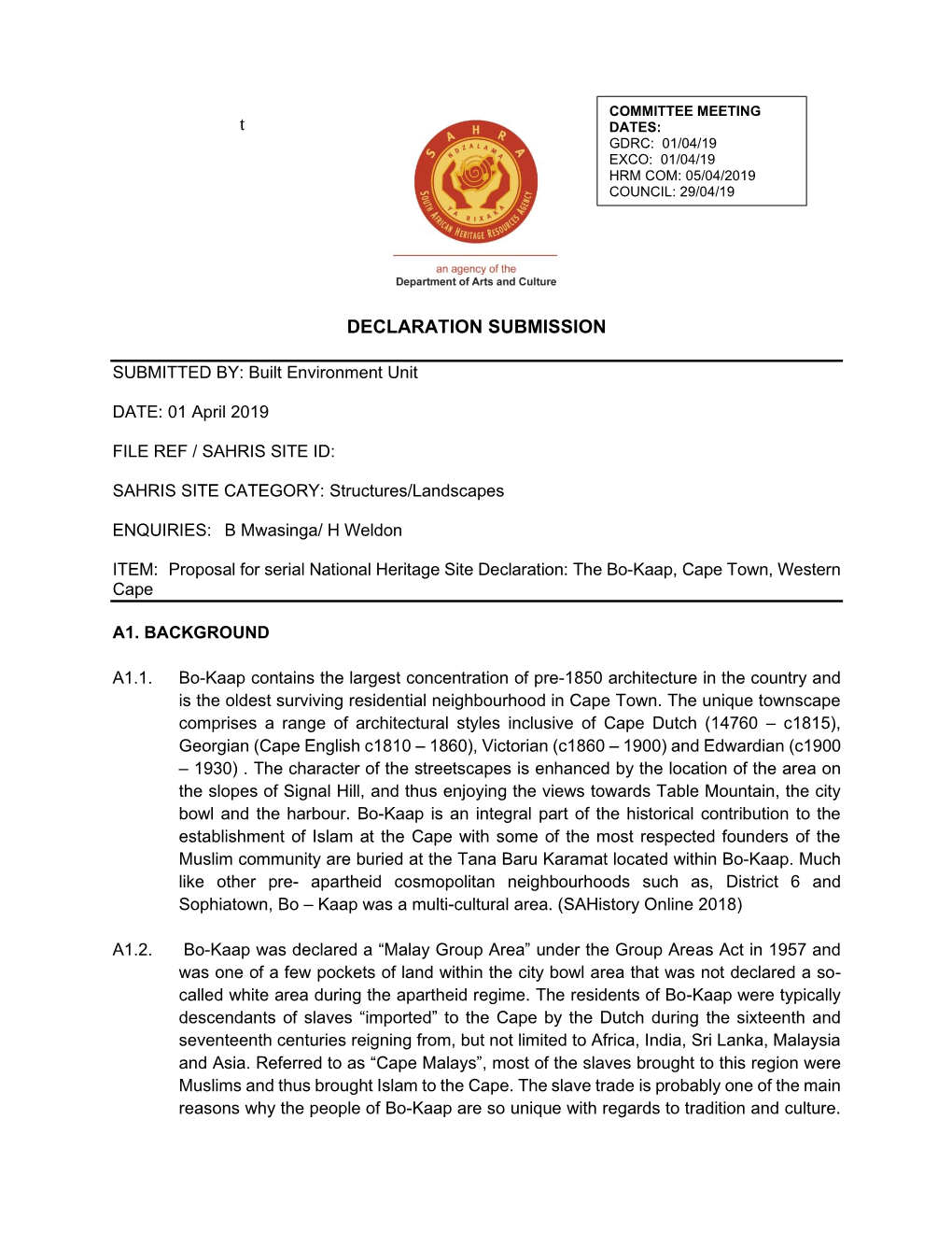 GDRC Declaration Submission -Bo-Kaap .Pdf
