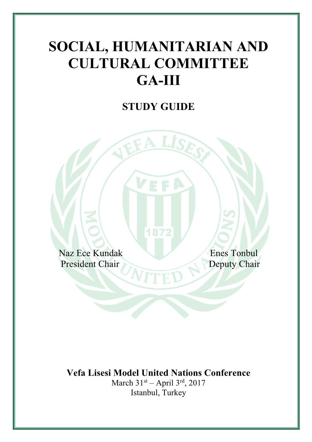 Social, Humanitarian and Cultural Committee Ga-Iii