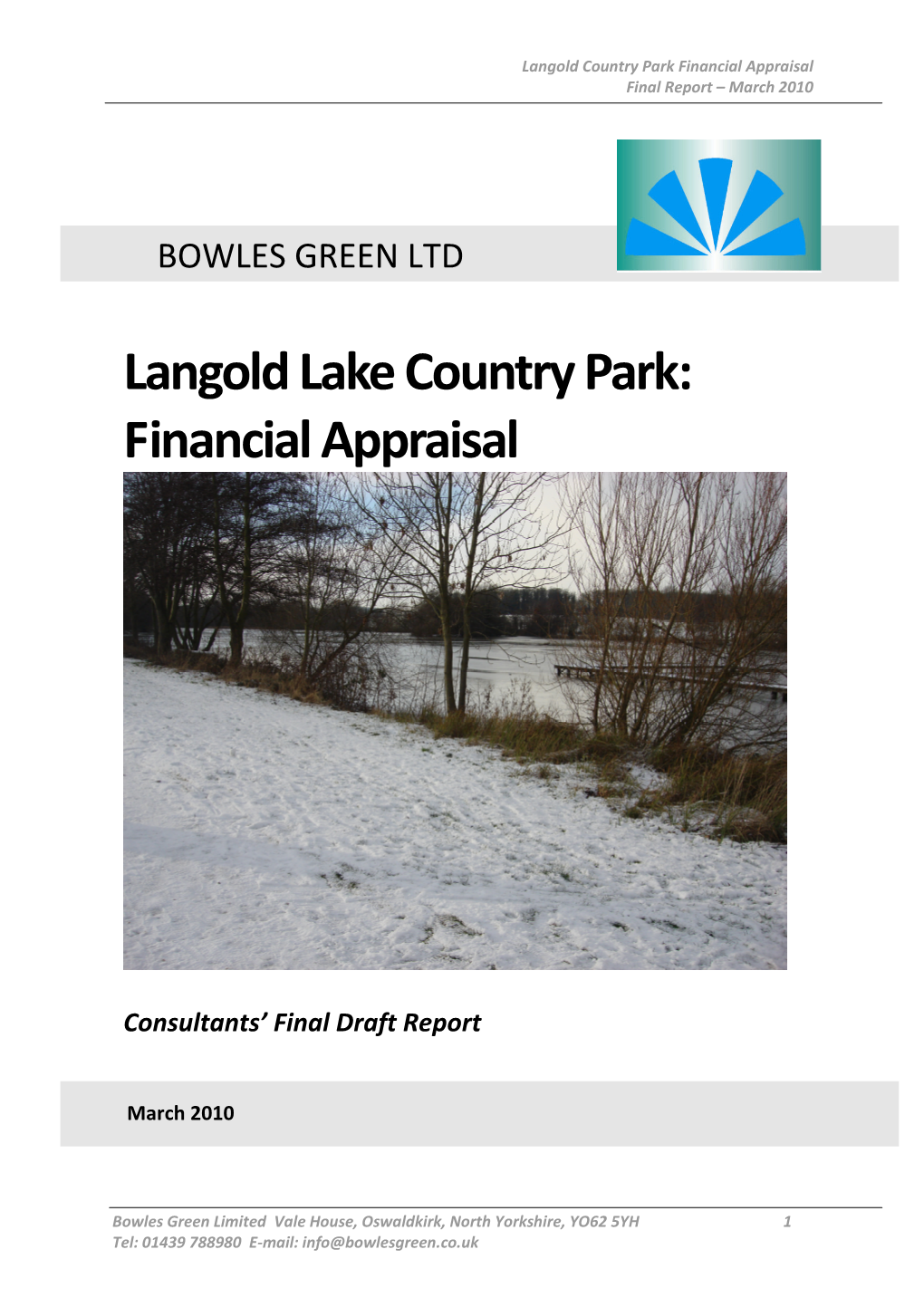 Langold Lake Country Park: Financial Appraisal